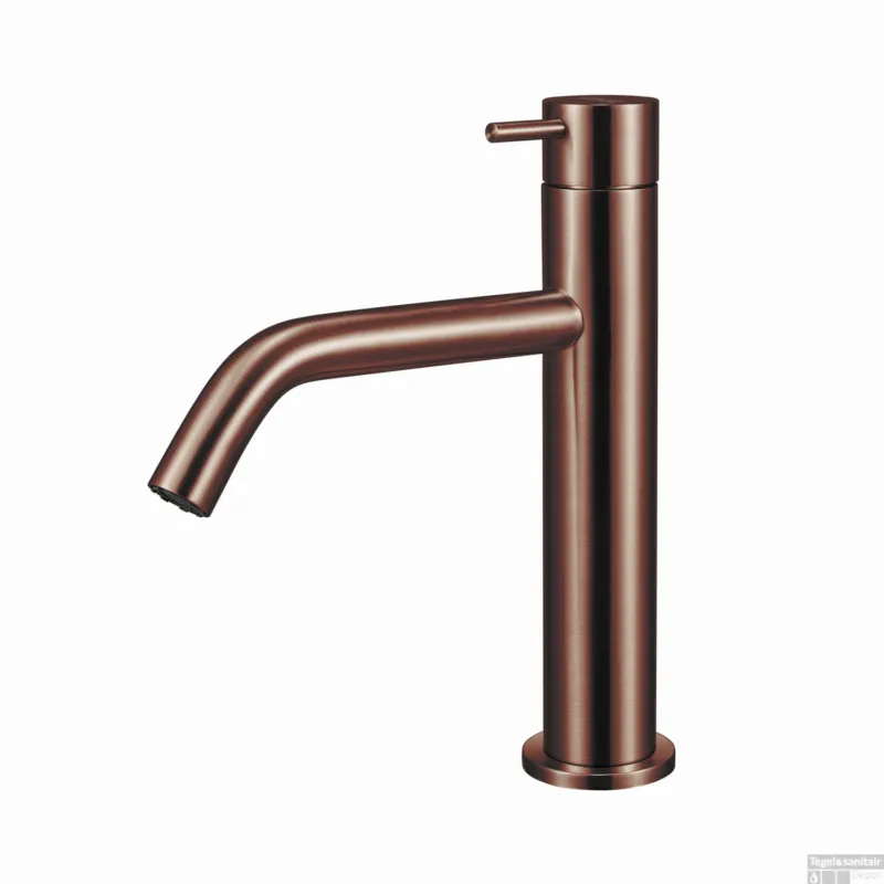 Lage Kosten Wastafelkraan Qisani Flow Medium Geborsteld Copper