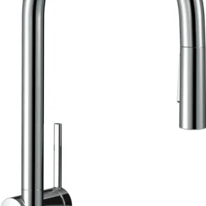 Lage Kosten Hansgrohe Talis M54 ééngreeps keukenmengkraan 210 met uittrekbare vuistdouche, 2 straalsoorten, EcoSmart chroom