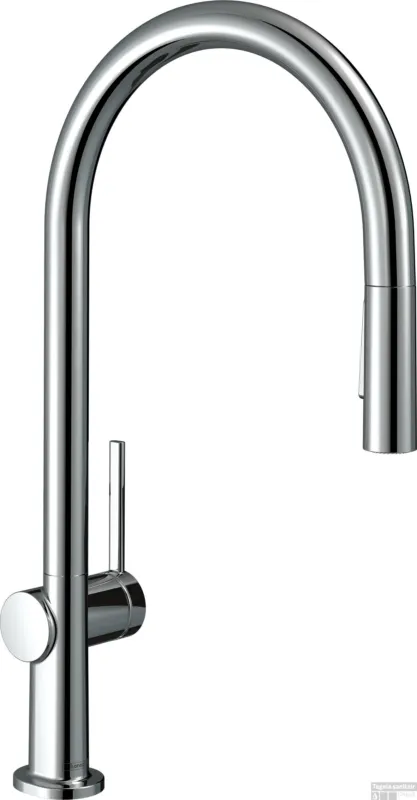 Lage Kosten Hansgrohe Talis M54 ééngreeps keukenmengkraan 210 met uittrekbare vuistdouche, 2 straalsoorten, EcoSmart chroom