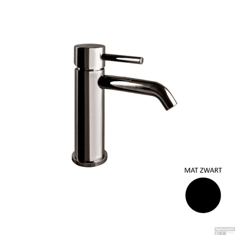 Wastafelkraan Sanimex Giulini Trek-waste 17 cm Mat Zwart (excl. afvoerplug) Goedkoop
