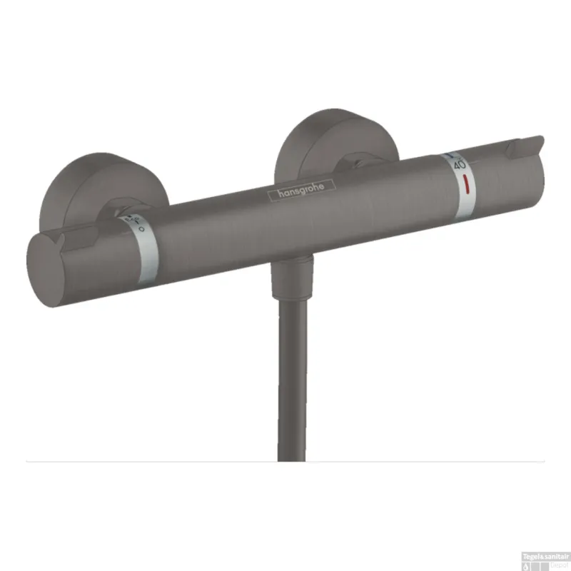 Opbouw Douchethermostaat Ecostat Comfort Hansgrohe Geborsteld Zwart Chroom Flitsaanbieding