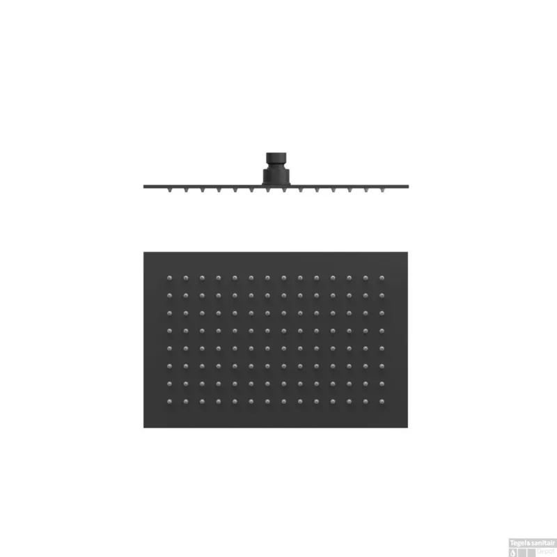 Hoofddouche Tres Plafonduitloop 30x20 cm Mat Zwart Beperkte Voorraad