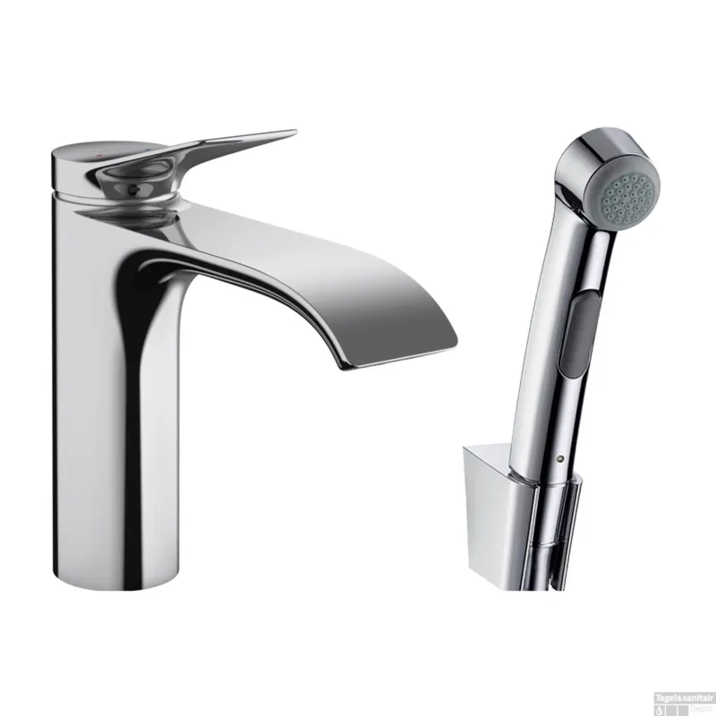 Merkproduct Wastafelmengkraan Hansgrohe Vivenis Bidethanddouche en Doucheslang 160 cm Chroom