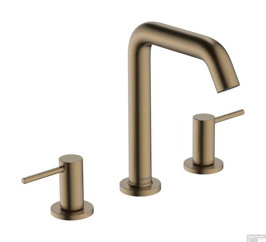 Finale Uitverkoop Hansgrohe Tecturis S 3-gats wastafelkraan 150 met afvoerplug, Brushed Bronze