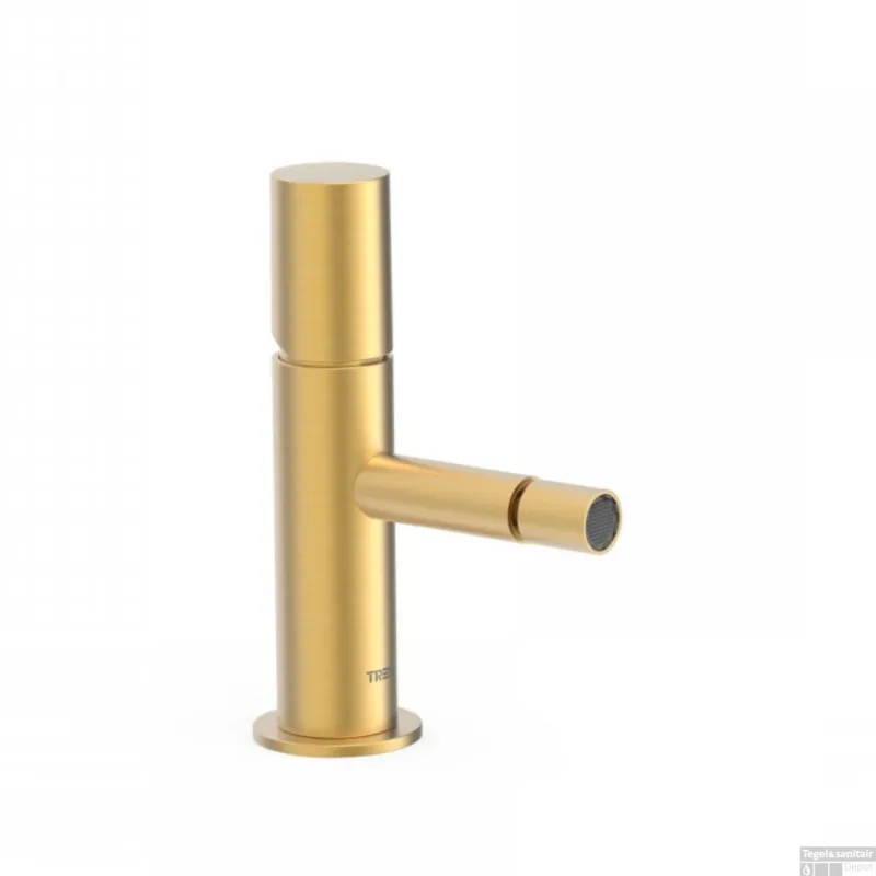 Bidetmengkraan Tres Study Exclusive 1-Knop Uitloop Recht 8 cm Rond Mat Goud Alleen Vandaag