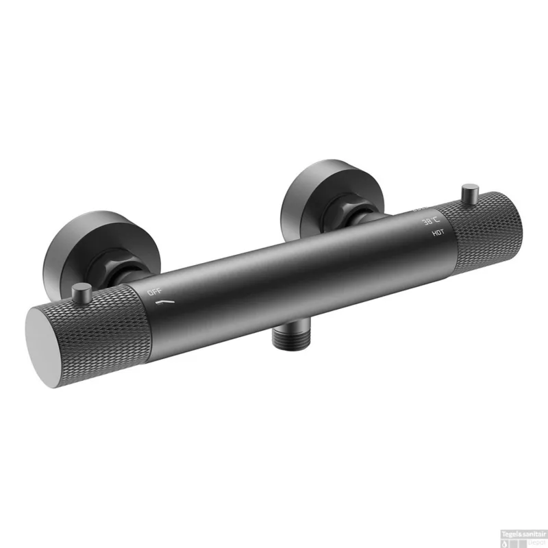 Douchemengkraan Thermostatisch BWS Ridged Gunmetal Laatste Kans