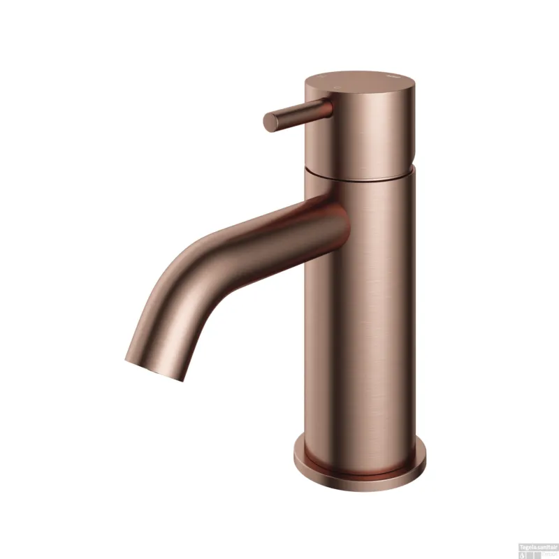 Koop Online Wastafelmengkraan Hotbath Cobber 1-hendel Recht 14.3 cm Geborsteld Koper PVD