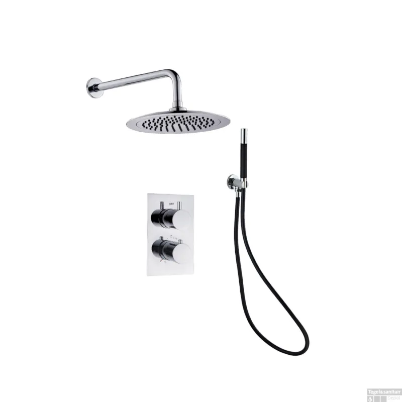 Actieprijs Inbouw Regendouche Set BWS Talpa Pro met Muuruitloop en Staaf Handdouche 30 cm
