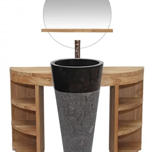Betaalbaar Teak Badkamerset Enkel Voetstuk | 100x40x80
