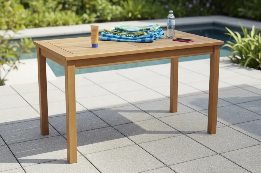 Teak tuintafel | 120x60x75 | Bistro teaktafel Direct Verzonden
