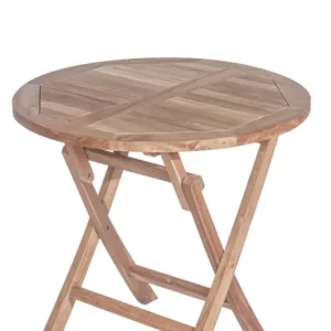 Seizoensaanbieding Teak Houten Klaptafel | Rond | Ø 80 Inklapbare Tuintafel