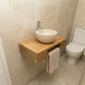 Alleen Vandaag Waskom Blanco Mini - Wit Marmer (Crème) - Ø 25cm x 12 cm