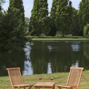 Terrace Tuinset | Tuin tuintafel met onderblad + 2 vouwstoelen Meest Verkocht