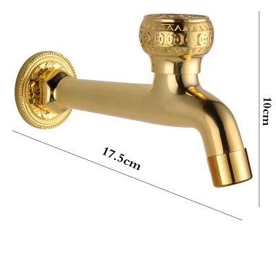 Gouden Tapkraan Shenley | Muuraansluiting 1/2” | 17.5 lang Direct Verzonden