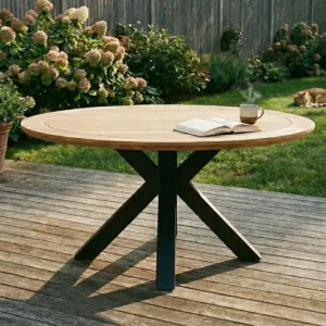 Favoriet Talo Industriele tuintafel met matrixpoot | 150x150x75