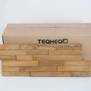 10 panelen Teak plakhout | Naturel Teak Wandpanelen per 1 doos Lage Kosten