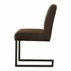 Exclusieve Aanbieding Ferro sidechair | 61x47x88 | Donkerbruin