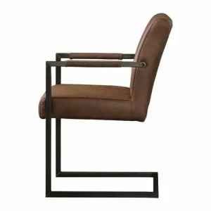 Beperkte Voorraad Ferro armchair | 61x52x88 | Lichtbruin