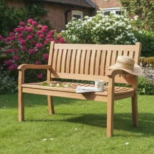 Meest Verkocht Beaufort Luxe Tuinbank 130 cm – 2-Zits – 100% Massief FSC-Teakhout – Weerbestendig