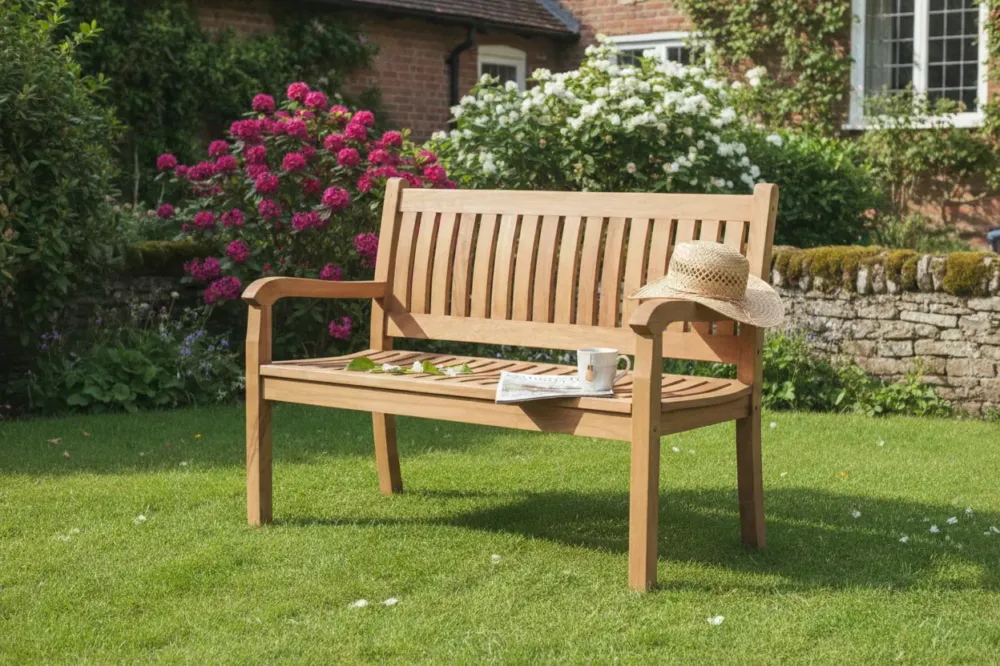 Meest Verkocht Beaufort Luxe Tuinbank 130 cm – 2-Zits – 100% Massief FSC-Teakhout – Weerbestendig