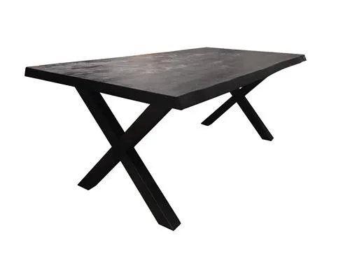 Xara Live-edge eettafel 260x100 - top 5 - Zwart Hoge Kwaliteit