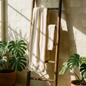 Teakhouten Decoratieladder Rustiek Bruin - FSC Massief - 175x50cm Hoge Kwaliteit