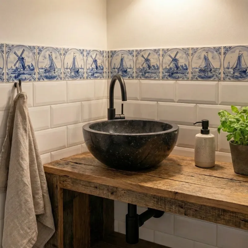 Meest Verkocht Nero Mini | Zwart Marmeren fontein waskom | 25x12