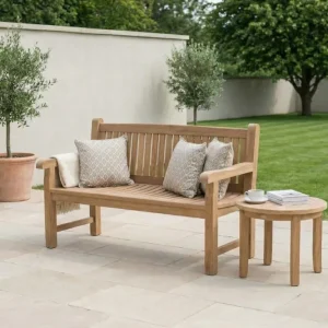 Voordeelprijs Balmoral Teak Tuinbank - 150 cm - Luxe 3-Zits Parkbank van Massief Teakhout