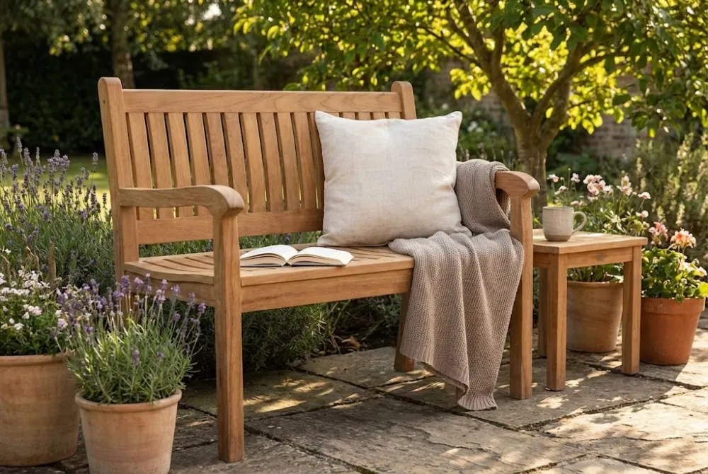 Gereduceerde Prijs Beaufort 100 cm -Teakhouten Tuinbank Twee Persoons