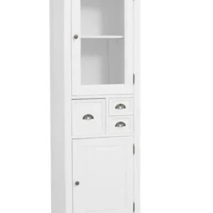 Voordeelprijs Fleur Vitrinekast | Grijs-Wit | 66x40x191