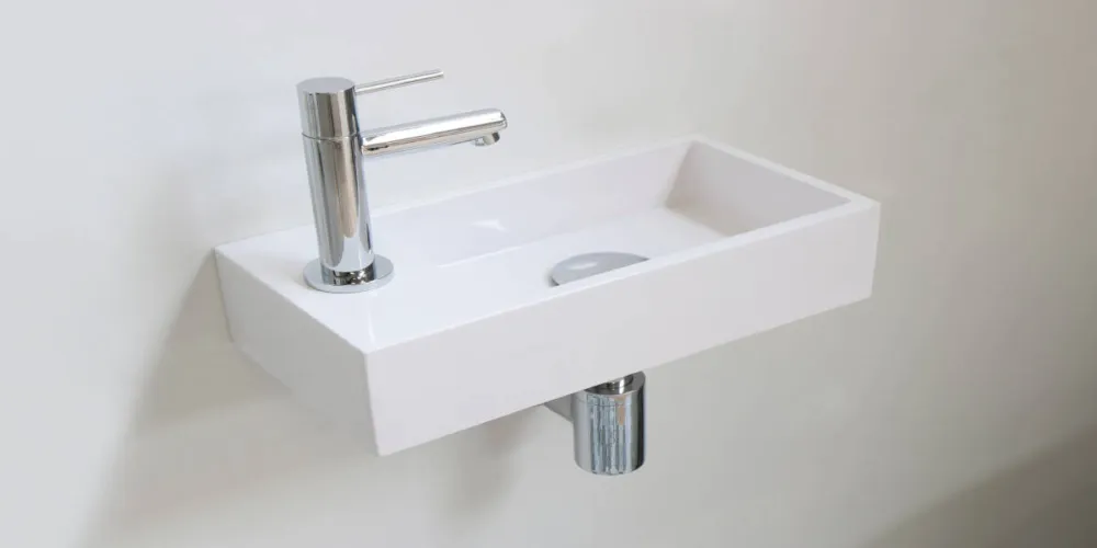 Versus Waskom | Kraanplateau Rechts | Porselein Glans Wit | 1 Kraangat Dagaanbieding