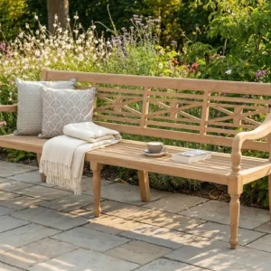 Teak Stationsbank | 220 breed | Gerecycled Eco-Teak Hoge Kwaliteit