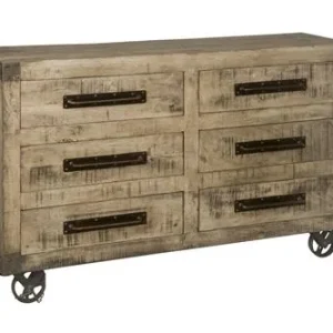W/N & IJzeren Dressoir | 6 Laden | 150x40x90 Meest Verkocht