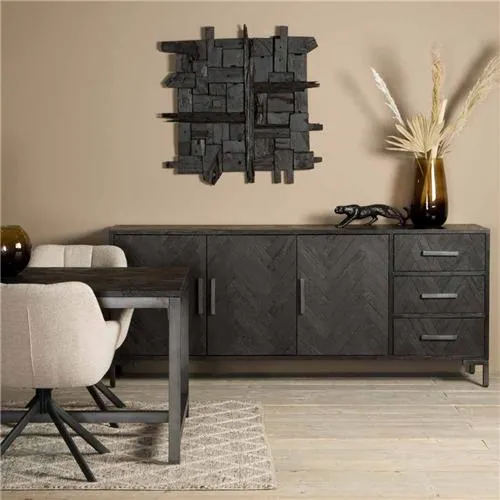 Veilige Betaling Ziano eettafel zwart | 160x90x76