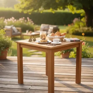 Teak tuintafel Vierkant | 80x80x75 Speciale Aanbieding