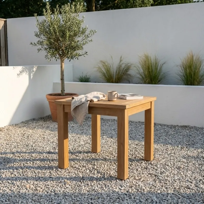 Direct Verzonden Teak Tuintafel Vierkant | 90x90x75