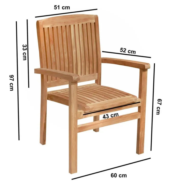 Teakhouten Tuinset | Vier Ibiza Stapelbare Tuinstoel + Tuintafel 120180 Ovaal Laatste Versie