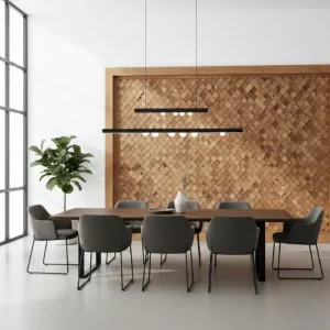 Teak plakhout | Diamant Naturel | Houtpaneel 3D | 30 x 30 cm paneel Lage Kosten