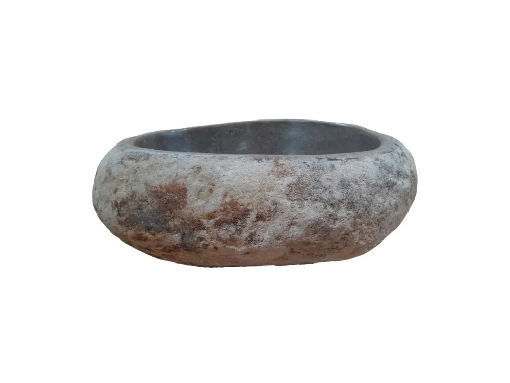 Superprijs Natuurstenen waskom | Riviersteen 33 x 29 x 14 cm