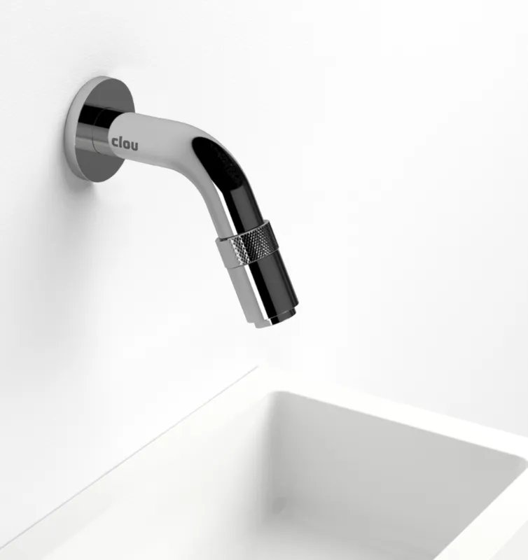 Clou - Freddo 11 Fonteinkraan Met Korte Uitloop, Wandmontage, Chroom Hete Deal