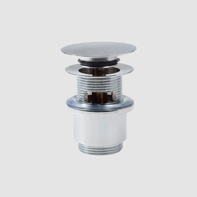 Clou - Inbe Stop/go Wastafel Afvoerplug Met Platte Afdekkap, Met Overloop, Rond, Chroom Beste Prijs
