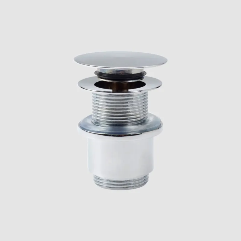 Clou - Inbe Stop/go Wastafel Afvoerplug Met Platte Afdekkap, Zonder Overloop, Rond, Chroom Populair