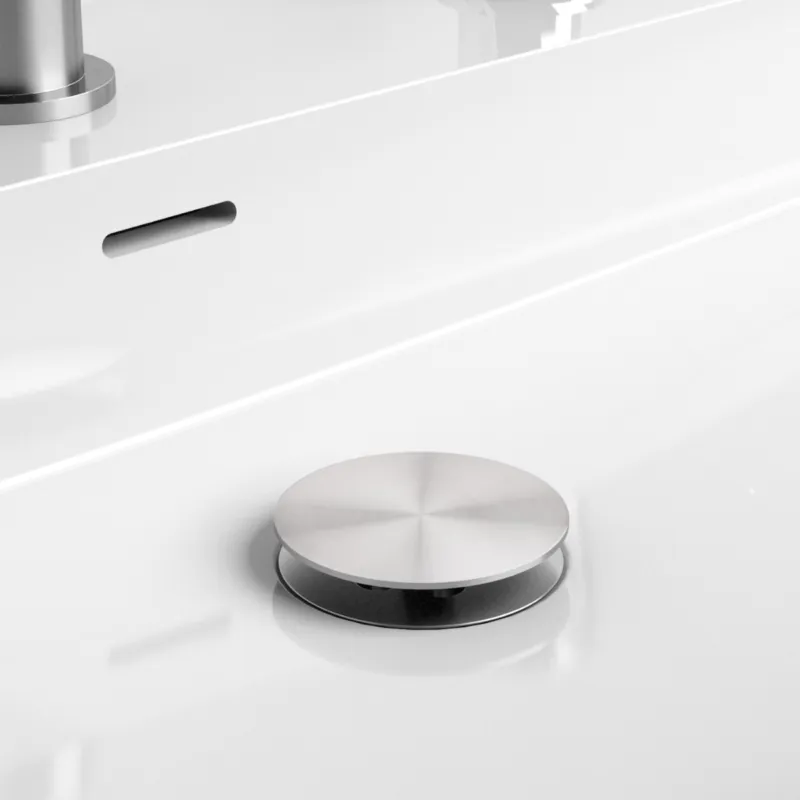 Clou - Wash Me/pollux Wastafel Afvoerplug Met Afdekkap, Niet Afsluitbaar, Rvs Geborsteld Koop Vandaag