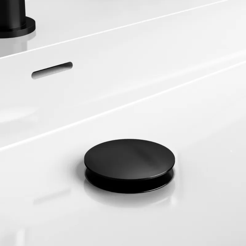 Bestseller Clou - Wash Me/pollux Wastafel Afvoerplug Met Afdekkap, Mat Zwart