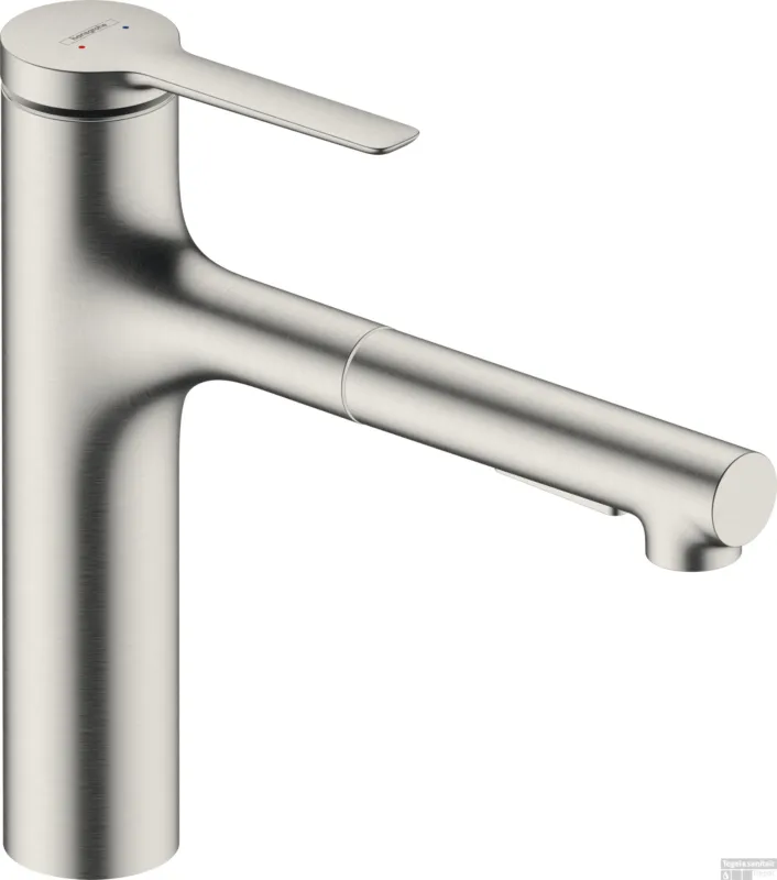 Hansgrohe Zesis M33 ééngreeps keukenmengkraan 160 uittrekbare vuistdouche 2jet sBox lite, rvs look Laatste Versie