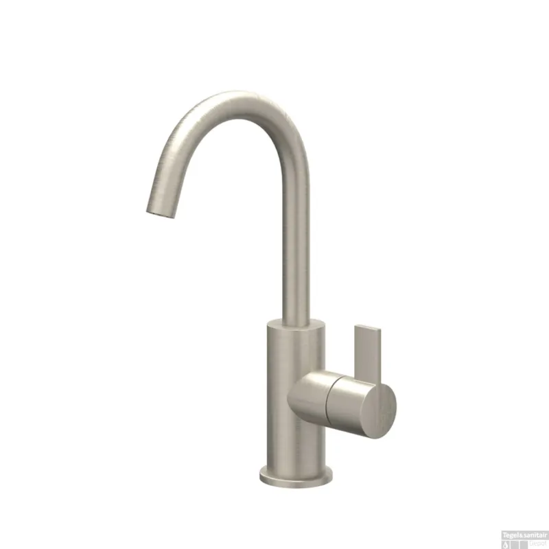 Wastafelkraan IVY Pact Draaibare Uitloop Coldstart Geborsteld Nickel PVD Weekendaanbieding