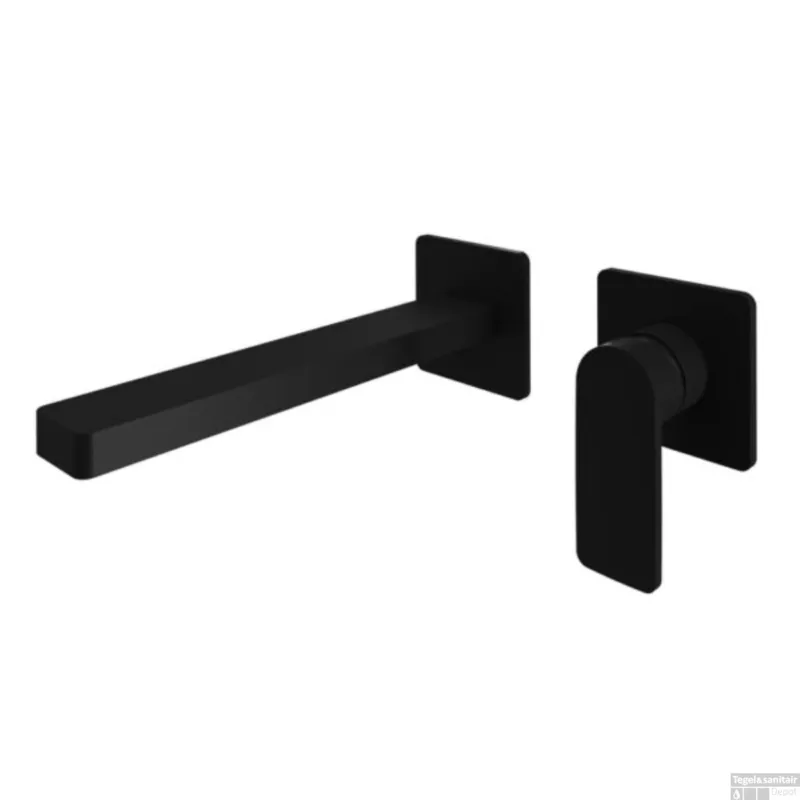 Exclusieve Aanbieding Wastafelkraan Hotbath Gal Inbouw Mengkraan 18 cm Mat Zwart Excl. Inbouwdeel