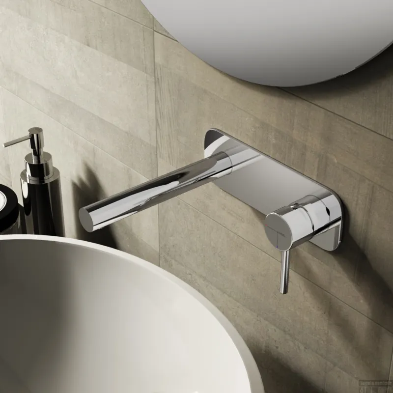 Direct Beschikbaar Wastafelmengkraan Hotbath Buddy inbouw 3+3 inbouwsysteem 1-hendel Recht 17 cm Chroom