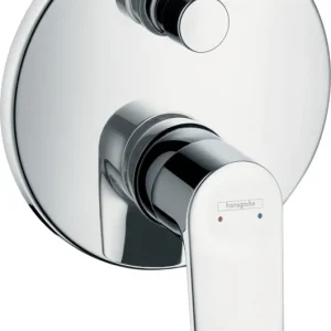 Hansgrohe Metris ééngreeps badmengkraan afbouwdeel met zekerheidscombinatie, chroom Premium