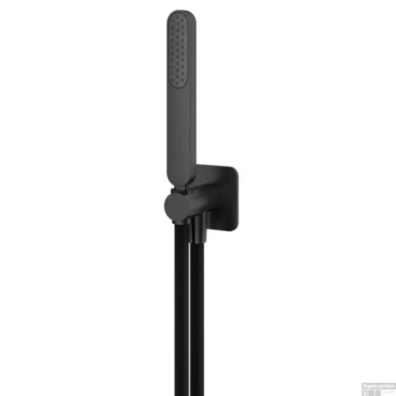 Handdouche Hotbath Gal Met Wandsteun Uitlaat Doucheslang 150 cm Geborsteld Gunmetal PVD Korting